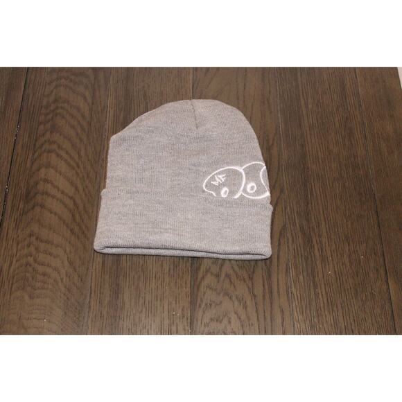 Hand Knitted Other - *IN HAND NOW* MF Doom Beanie Grey W/White Thread FW 2023 - Ready To Ship!!